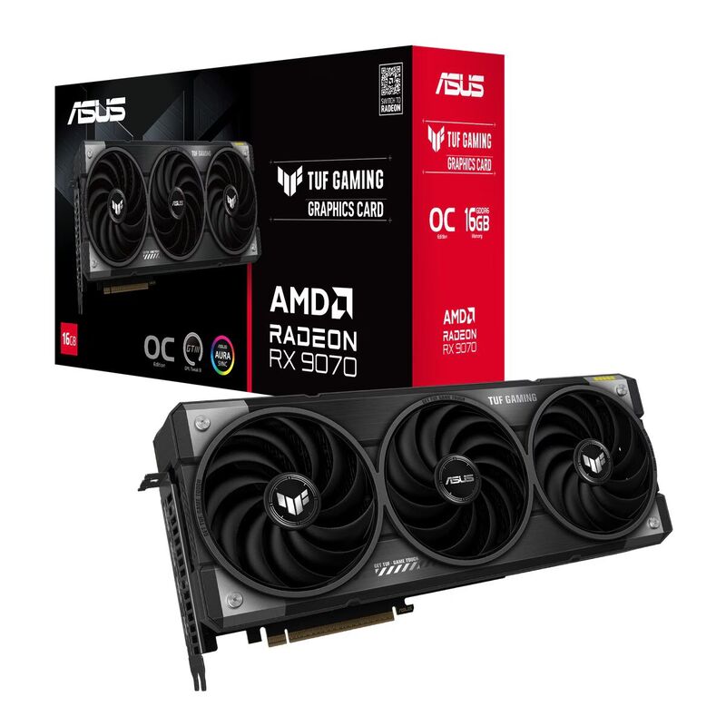 AMD ASUS TUF Radeon RX 9070 OC Edition 16GB GDDR6 Nero