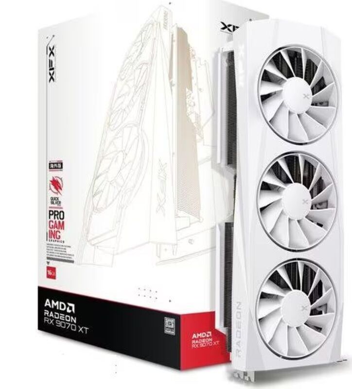 XFX Quicksilver AMD Radeon RX 9070XT White Gaming Edition 16GB