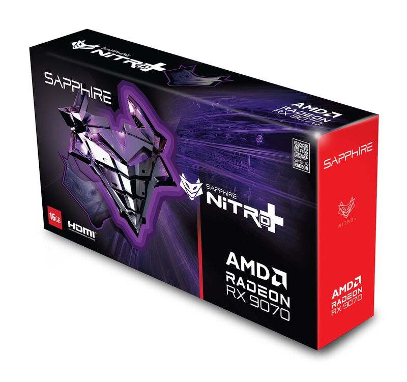 Sapphire NITRO+ AMD RADEON™ RX 9070 GAMING OC 16GB DUAL HDMI/DUAL DP