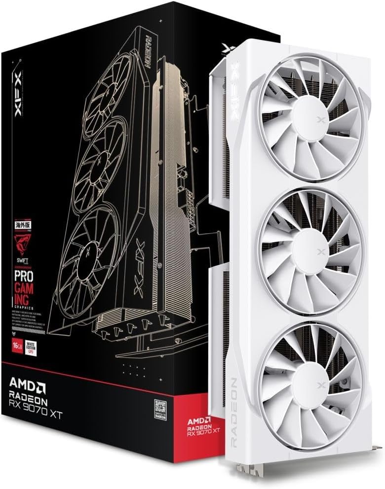 XFX Radeon RX 9070XT SWIFT Gaming 16GB White