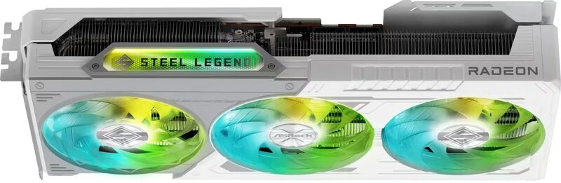 AMD ASRock Radeon RX 9070 XT 16GB Steel Legend Bianco