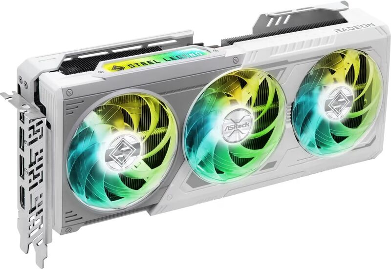 AMD ASRock Radeon RX 9070 XT 16GB Steel Legend Bianco