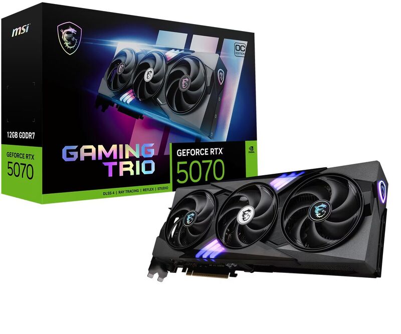 MSI GeForce RTX 5070 12G Gaming Trio OC 12GB GDDR7 DLSS4 1*HDMI/3*DisplayPort PCi Ex 5.0 16x