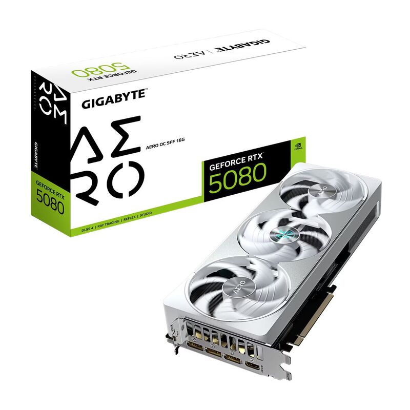 GIGABYTE GeForce RTX 5080 Aero OC SFF 16GB GDDR7 DLSS4 1*HDMI/3*DisplayPort PCi Ex 5.0 16x