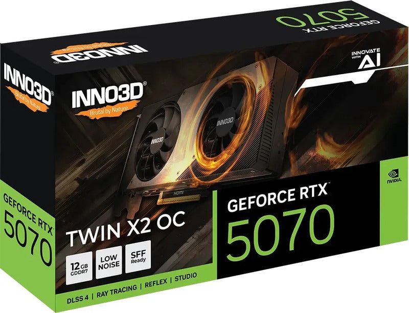 INNO3D GeForce RTX™ 5070 TWIN X2 OC 12GB GDDR7 Nero