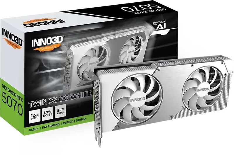INNO3D GeForce RTX 5070 TWIN X2 OC WHITE