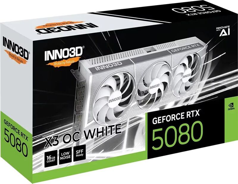 Inno3D GeForce RTX 5080 X3 OS WHITE NVIDIA 16 GB GDDR7