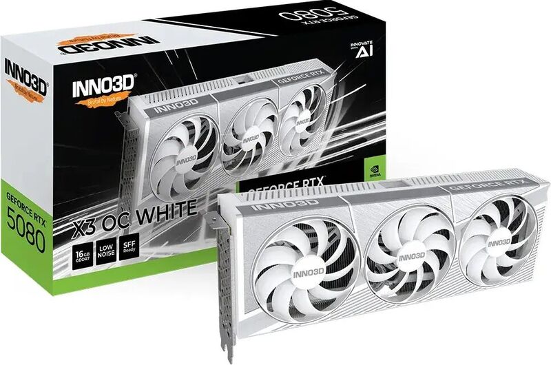 Inno3D GeForce RTX 5080 X3 OS WHITE NVIDIA 16 GB GDDR7