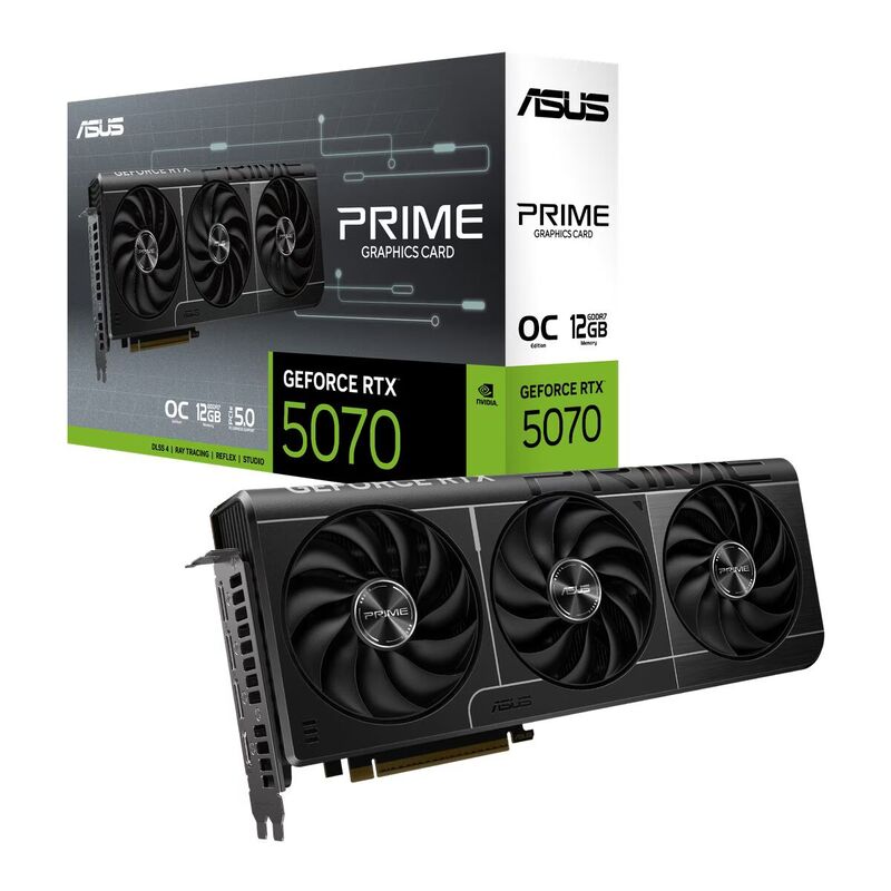 ASUS Prime GeForce RTX 5070 12GB GDDR7 OC Edition DLSS4 1*HDMI/3*DisplayPort PCi Ex 5.0 16x