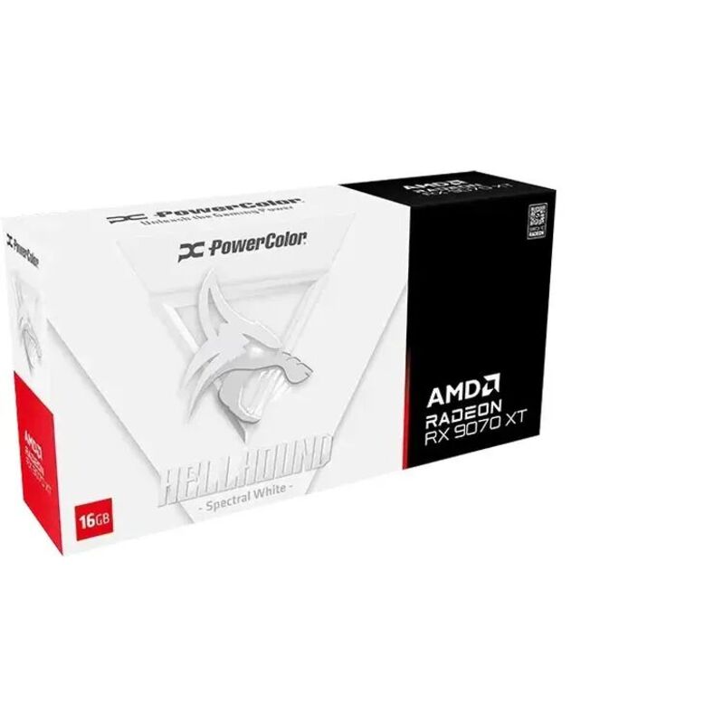 PowerColor Hellhound Spectral White Radeon RX 9070 XT 16GB GDDR6 HDMI/3*DisplayPort PCi Ex 5.0 16x