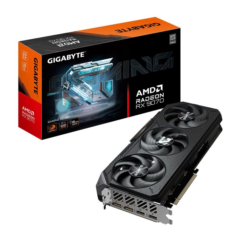 Gigabyte Radeon RX 9070 Gaming OC 16GB GDDR6 1*HDMI/3*DisplayPort PCi Ex 5.0 16x