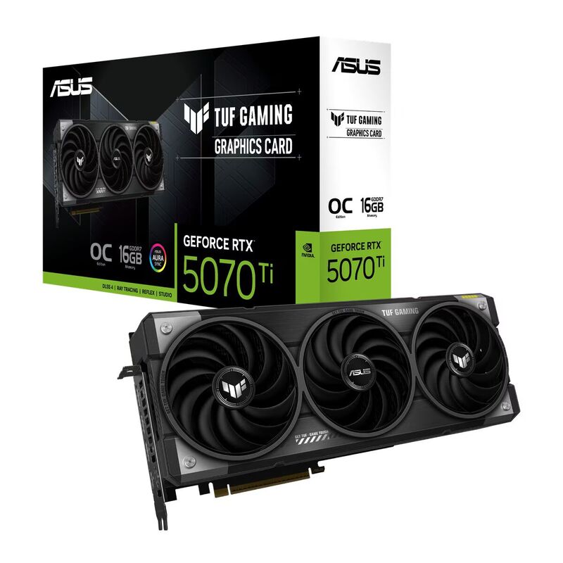 ASUS TUF GeForce RTX 5070 Ti OC Edition 16GB GDDR7 DLSS4 2*HDMI/3*DisplayPort PCi Ex 5.0 16x