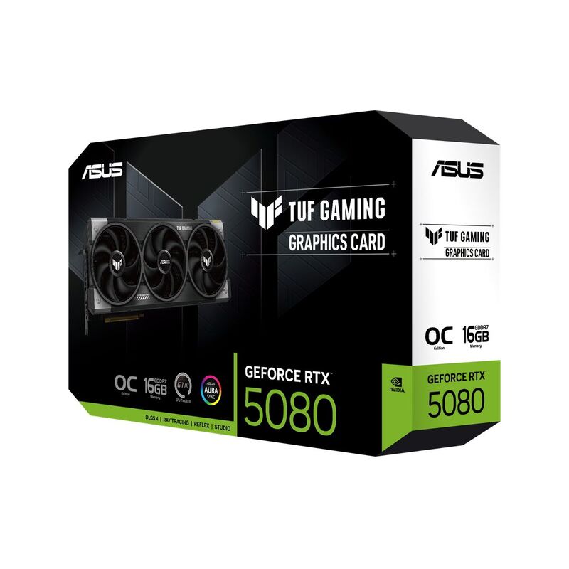 ASUS TUF GeForce RTX 5080 OC Edition 16GB GDDR7 DLSS4 2*HDMI/3*DP PCi Ex 5.0 16x