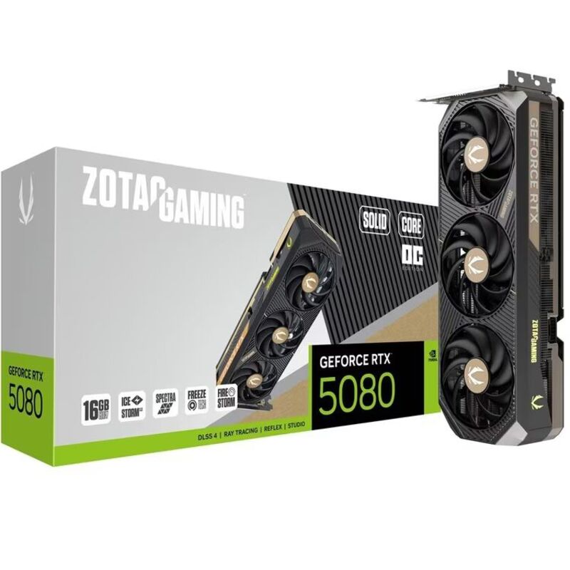 Zotac GAMING GeForce RTX 5080 SOLID CORE OC NVIDIA 16 GB GDDR7